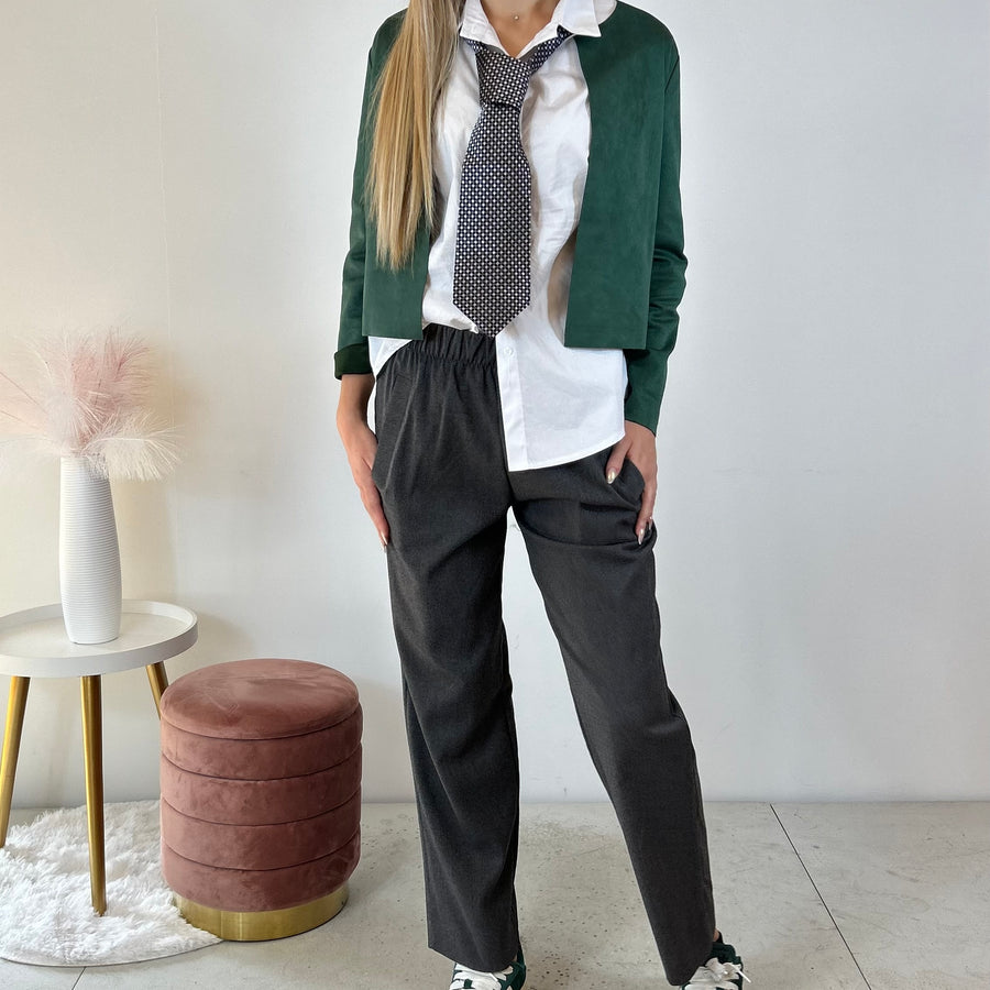 Blazer crop scamosciato HELLEN